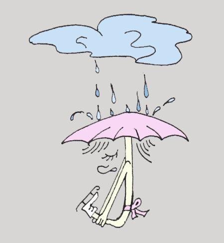 FILLE DE PLUIE. Édition ouverte. Illustration. (Réf.Og. SOR117V01. Premiers dessins. Stylo sur papier)