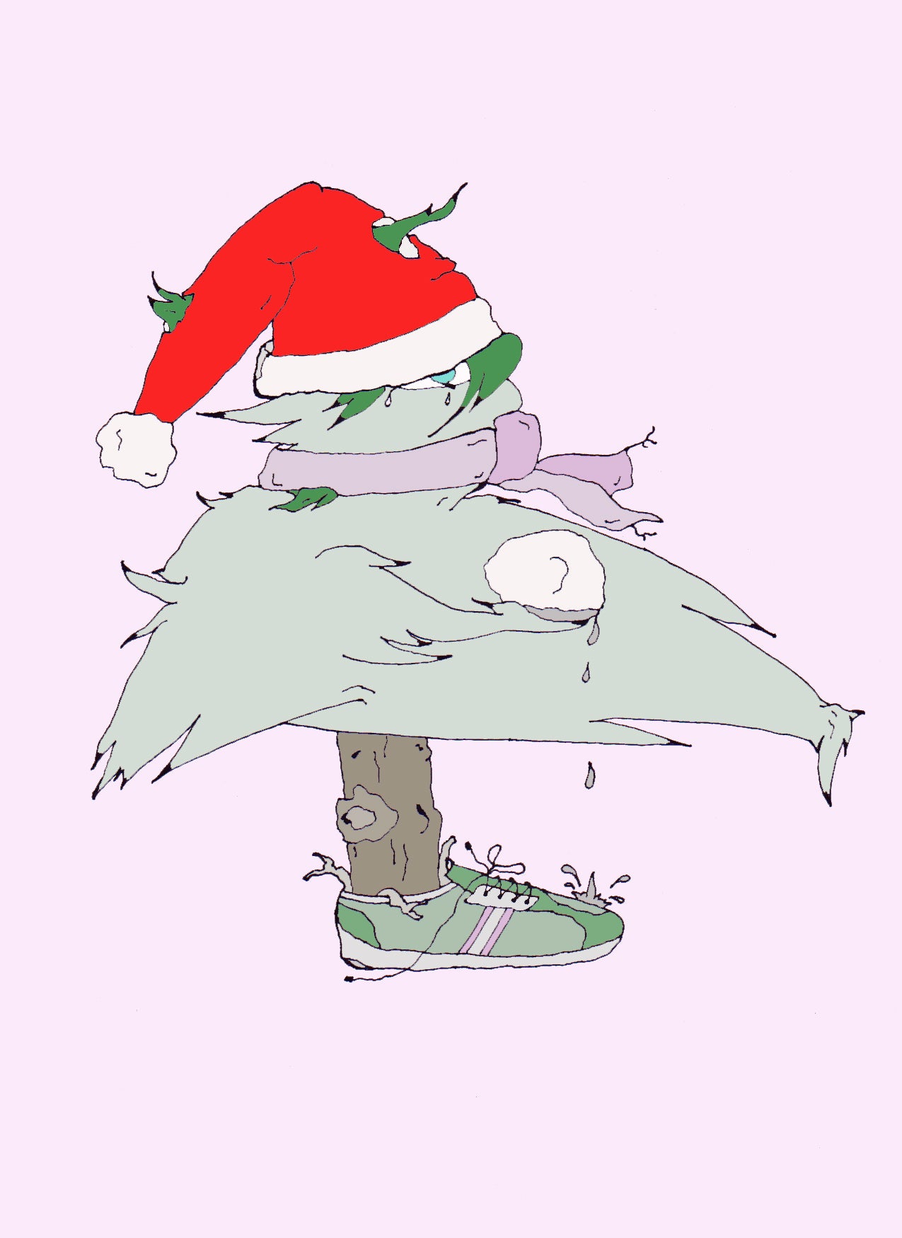 GARÇON DE NEIGE. Édition ouverte. Illustration. (Réf.Og. SOR126V01. Premiers dessins. Stylo sur papier)