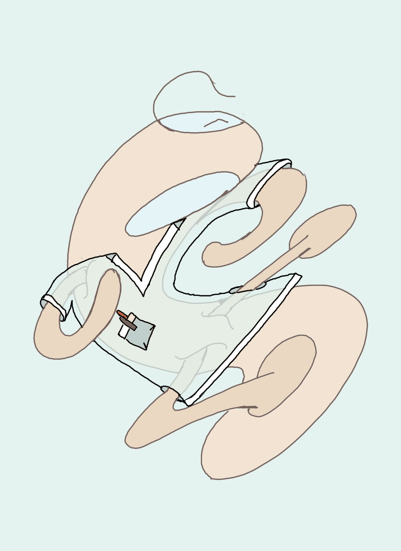 VER FOO. Édition ouverte. Illustration. (Réf.Og. SOR145V01. Premiers dessins. Stylo sur papier)