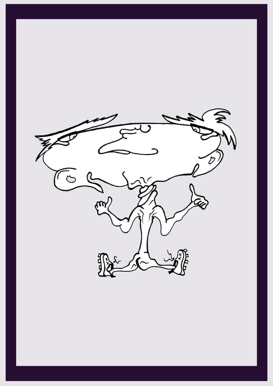 GARÇON TORSADÉ. Imprimer. Édition ouverte. Premiers dessins de l'artiste. Redimensionné numériquement. (Réf.Og. SOR148V01. Premiers dessins. Stylo sur papier)