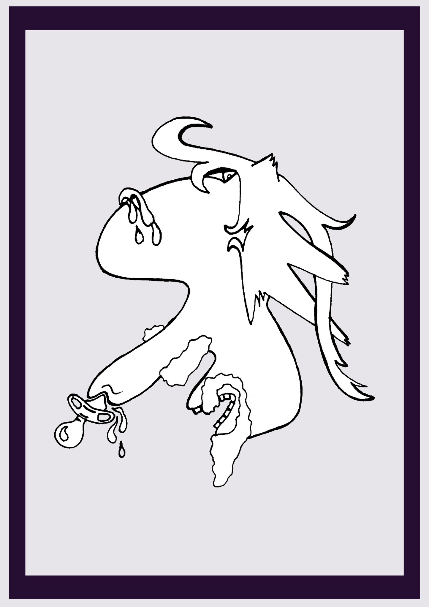 NEZ DE BÉBÉ. Imprimer. Édition ouverte. Premiers dessins de l'artiste. Redimensionné numériquement. (Réf.Og. SOR149V01. Premiers dessins. Stylo sur papier)