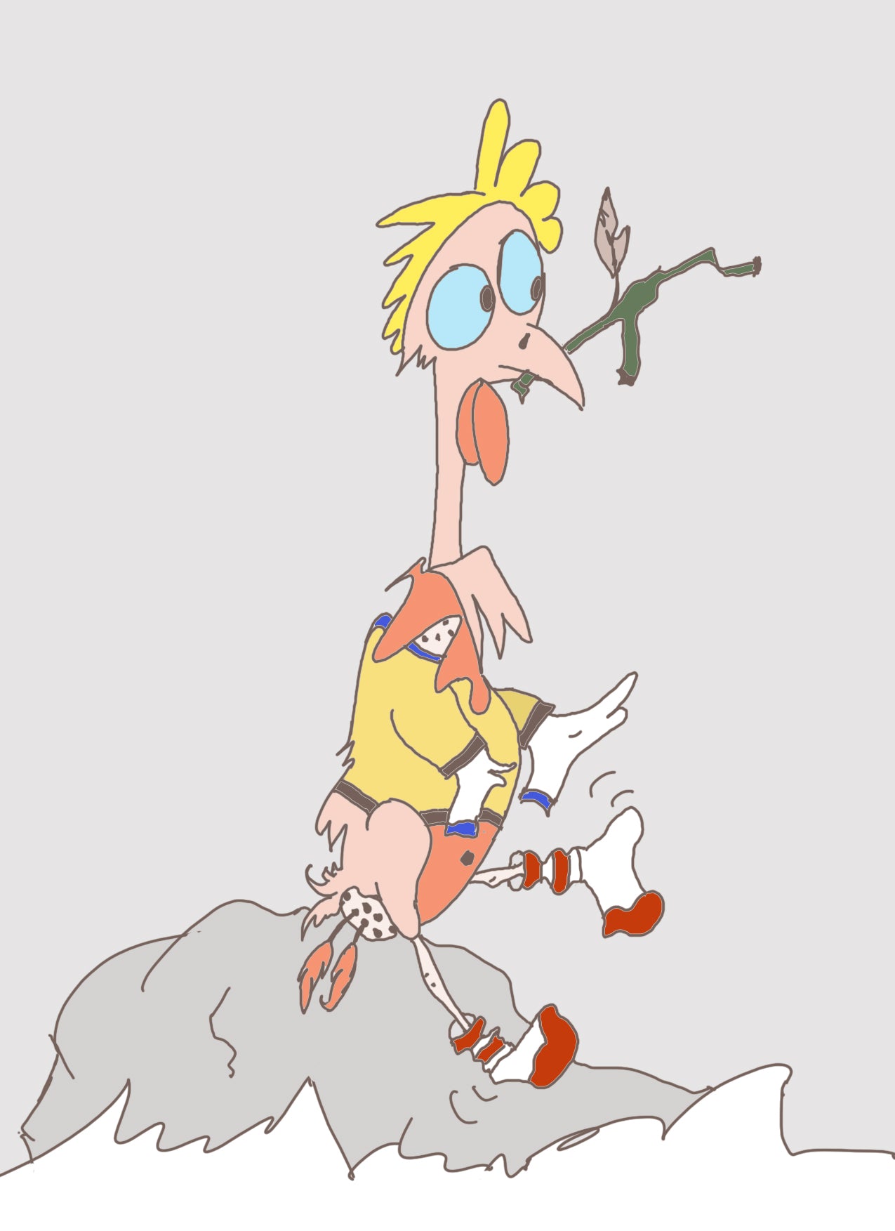 POUSSIN. Imprimer. Édition ouverte. Illustration. (Réf.Og. SOR057V01. Premiers dessins. Stylo sur papier)