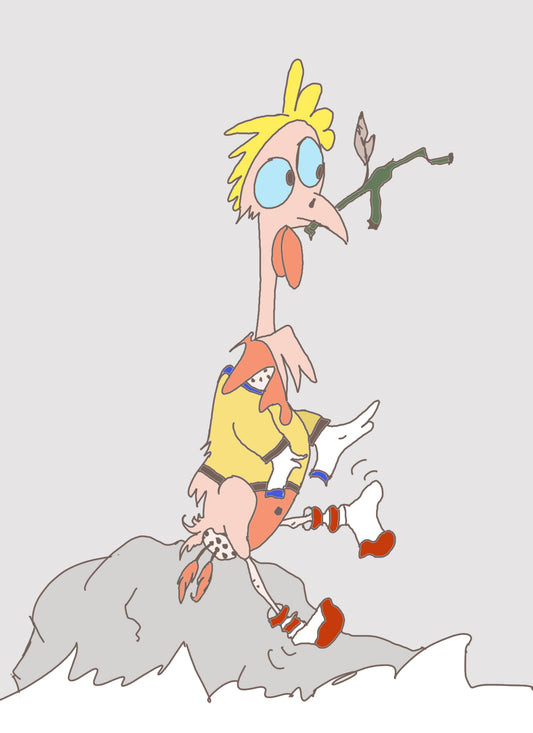 POUSSIN. Imprimer. Édition ouverte. Illustration. (Réf.Og. SOR057V01. Premiers dessins. Stylo sur papier)