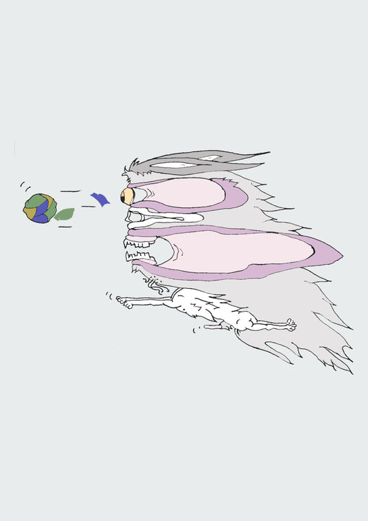 CHIEN DE BALLE. Imprimer. Édition ouverte. Illustration. (Réf.Og. SOR058V01. Premiers dessins. Stylo sur papier)