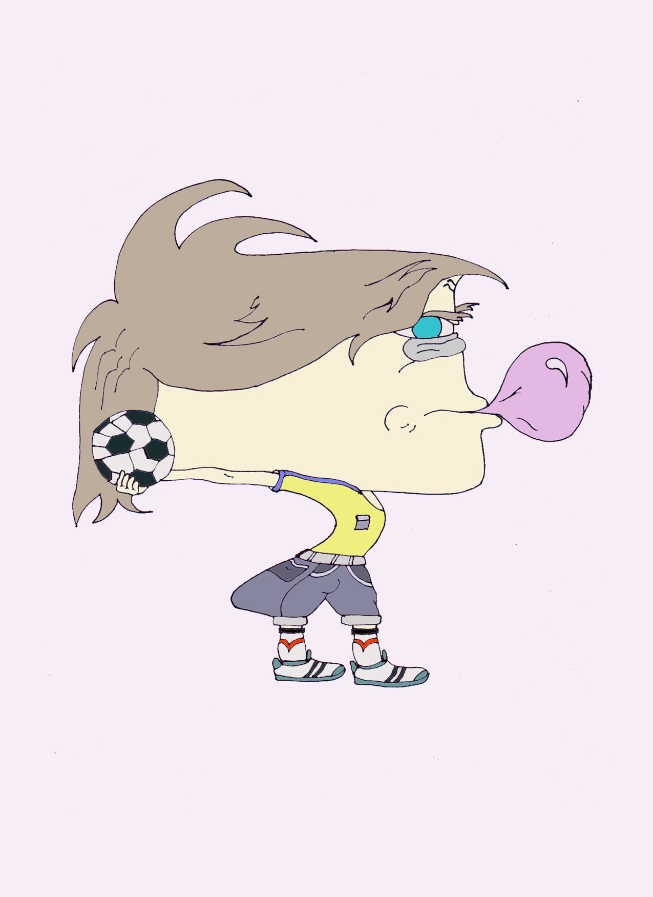 BUBBLE GOMME. Imprimer. Édition ouverte. Illustration. (Réf.Og. SOR065V01. Premiers dessins. Stylo sur papier)