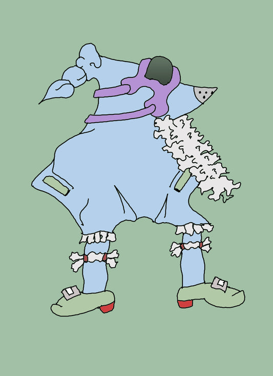 CAVALÉRIEN. Imprimer. Édition ouverte. Illustration. (Réf.Og. SOR067V01. Premiers dessins. Stylo sur papier)