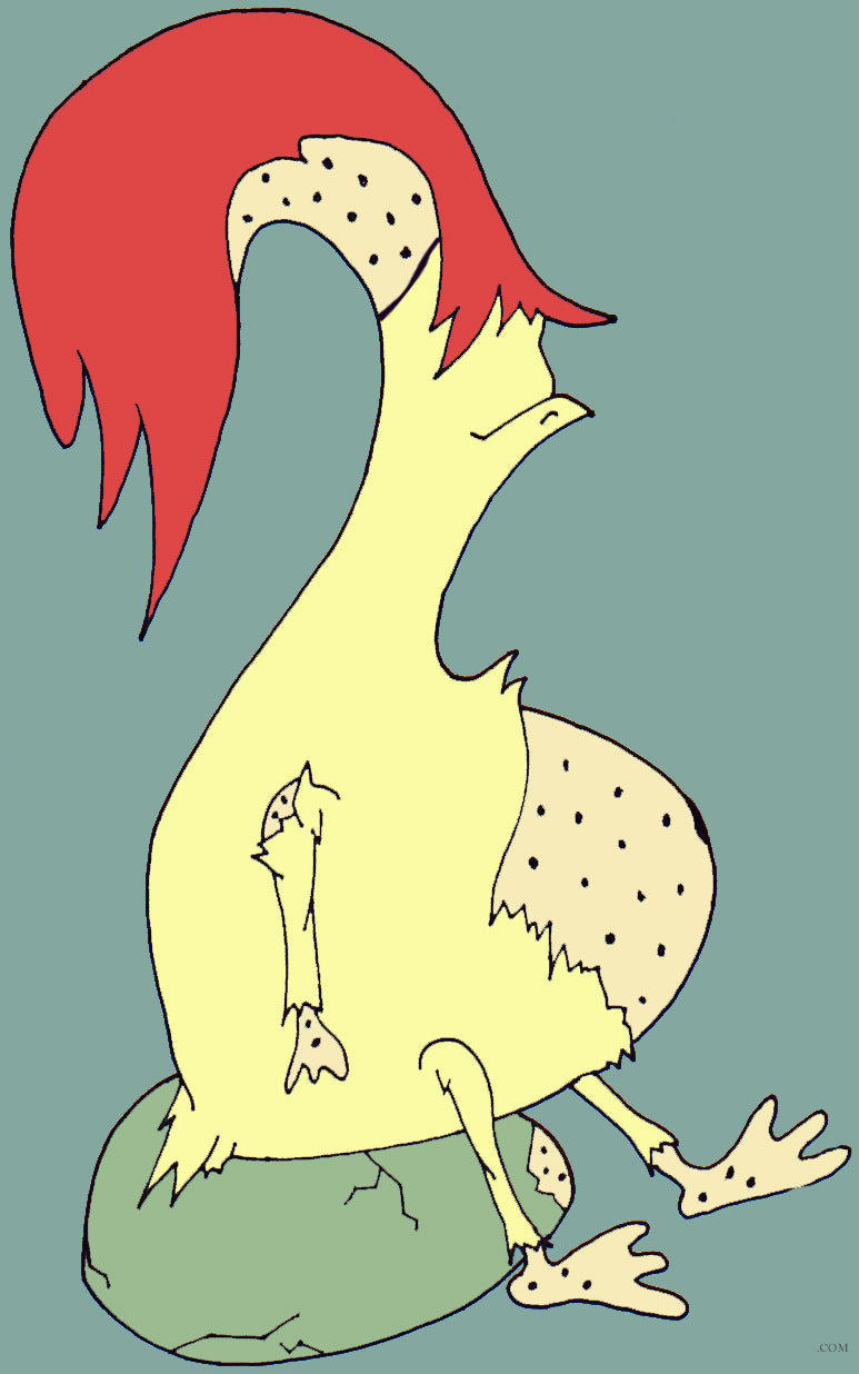 PUNK AU POULET. Imprimer. Édition ouverte. Illustration. (Réf.Og. SOR070V01. Premiers dessins. Stylo sur papier)