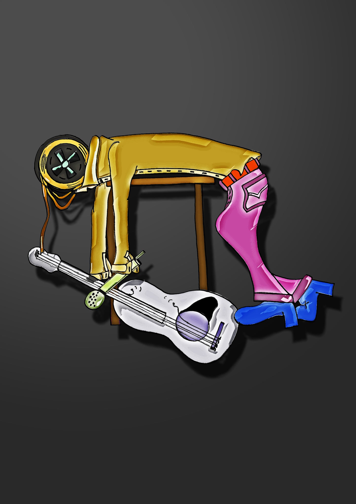 70er-CRUSH. Drucken. Offene Ausgabe. Digital remastert. (Ref.Og. SOR001V01. Erste Zeichnungen. Stift auf Papier)