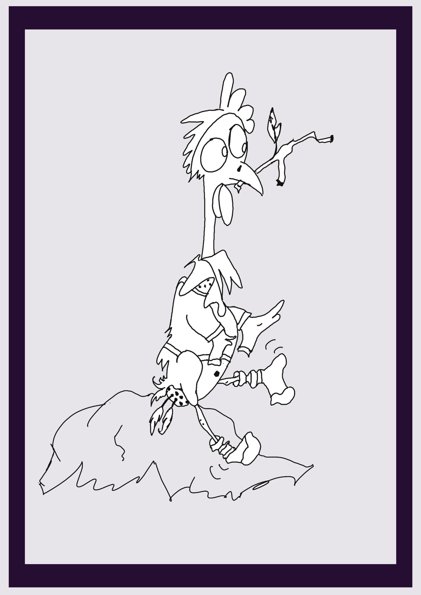 KÜKEN. Drucken. Offene Ausgabe. Erste Zeichnungen des Künstlers. Digital verkleinert. (Ref.Og. SOR057V01. Erste Zeichnungen. Stift auf Papier)