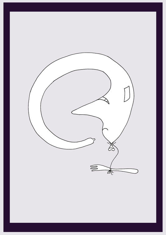 BALLON FURKY. Drucken. Offene Ausgabe. Erste Zeichnungen des Künstlers. Digital verkleinert. (Ref.Og. SOR059V01. Erste Zeichnungen. Stift auf Papier)