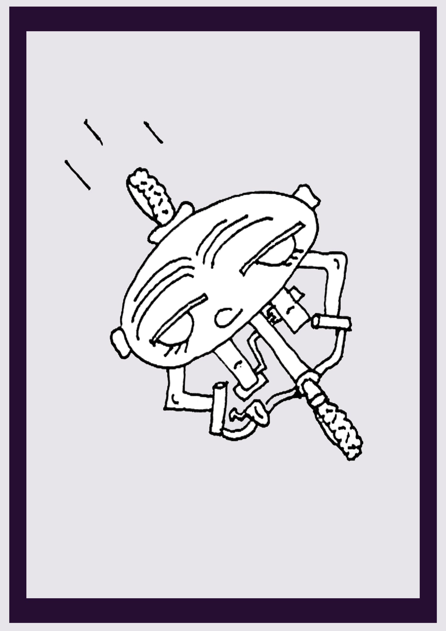 BICYCLE GIRL. Print. Open edition. Artist's first drawings. Digitally resized. (Ref.Og. SOR005V01. First Drawings. Pen-on-paper)