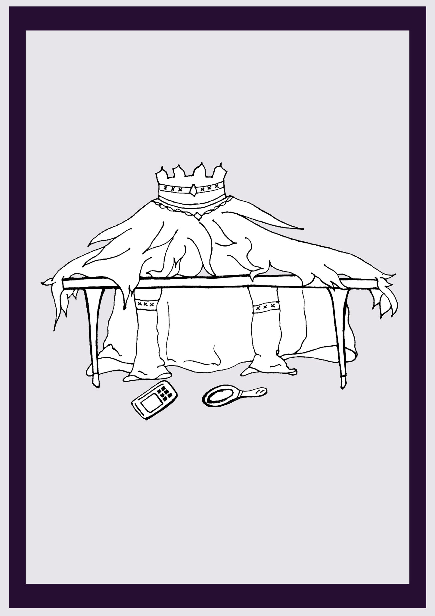 GEBOHRTE KÖNIGIN. Drucken. Offene Ausgabe. Erste Zeichnungen des Künstlers. Digital verkleinert. (Ref.Og. SOR063V01. Erste Zeichnungen. Stift auf Papier)