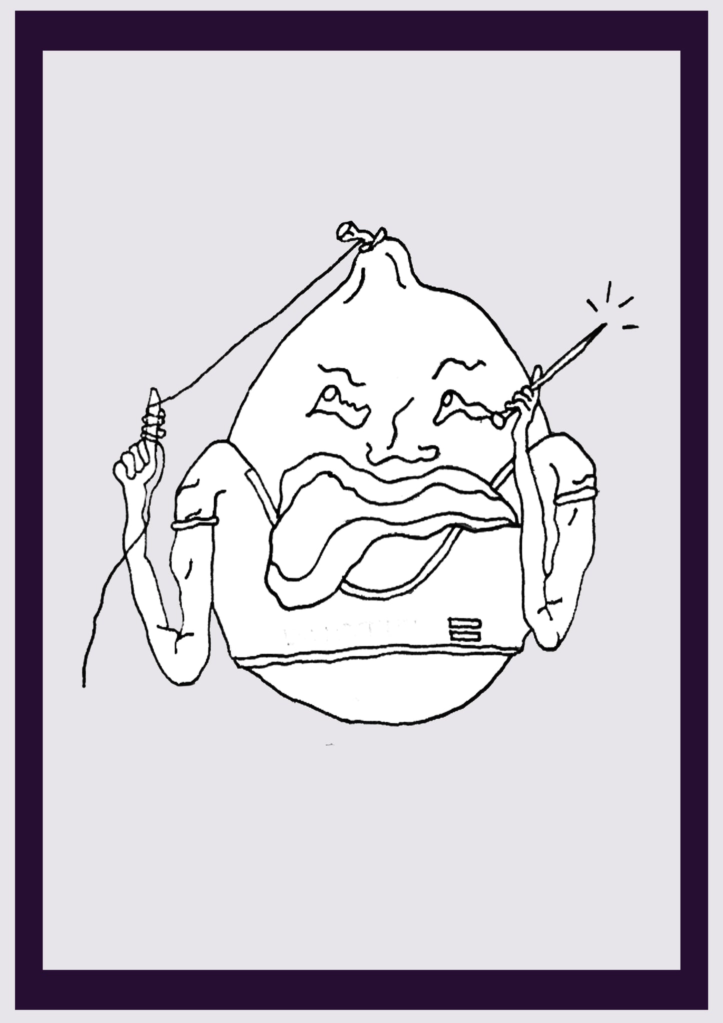 BURSTER. Print. Open edition. Artist's first drawings. Digitally resized. (Ref.Og. SOR008V01. First Drawings. Pen-on-paper)