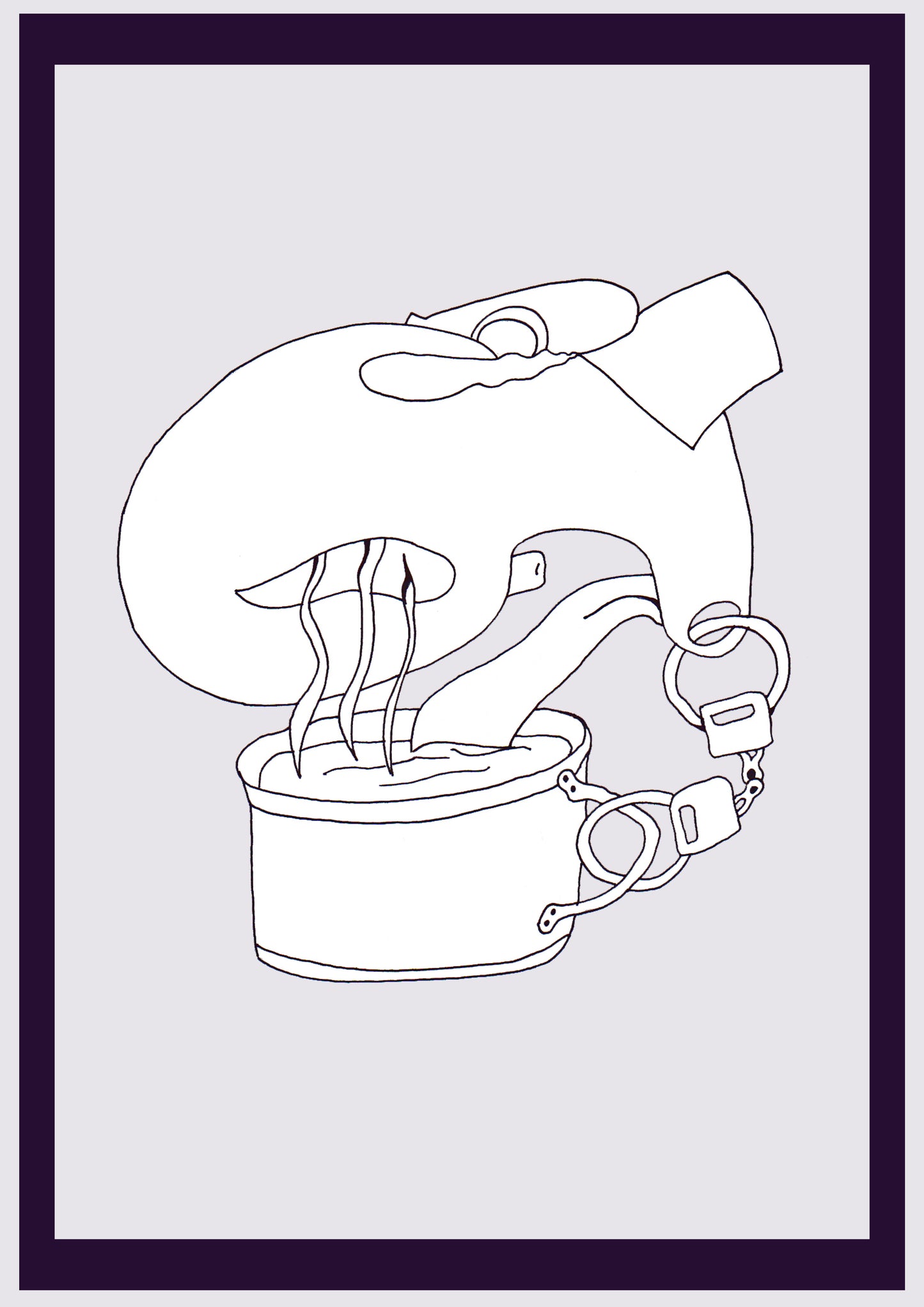 CAFÉ EN PRISON. Imprimer. Édition ouverte. Premiers dessins de l'artiste. Redimensionné numériquement. (Réf.Og. SOR049V01. Premiers dessins. Stylo sur papier)