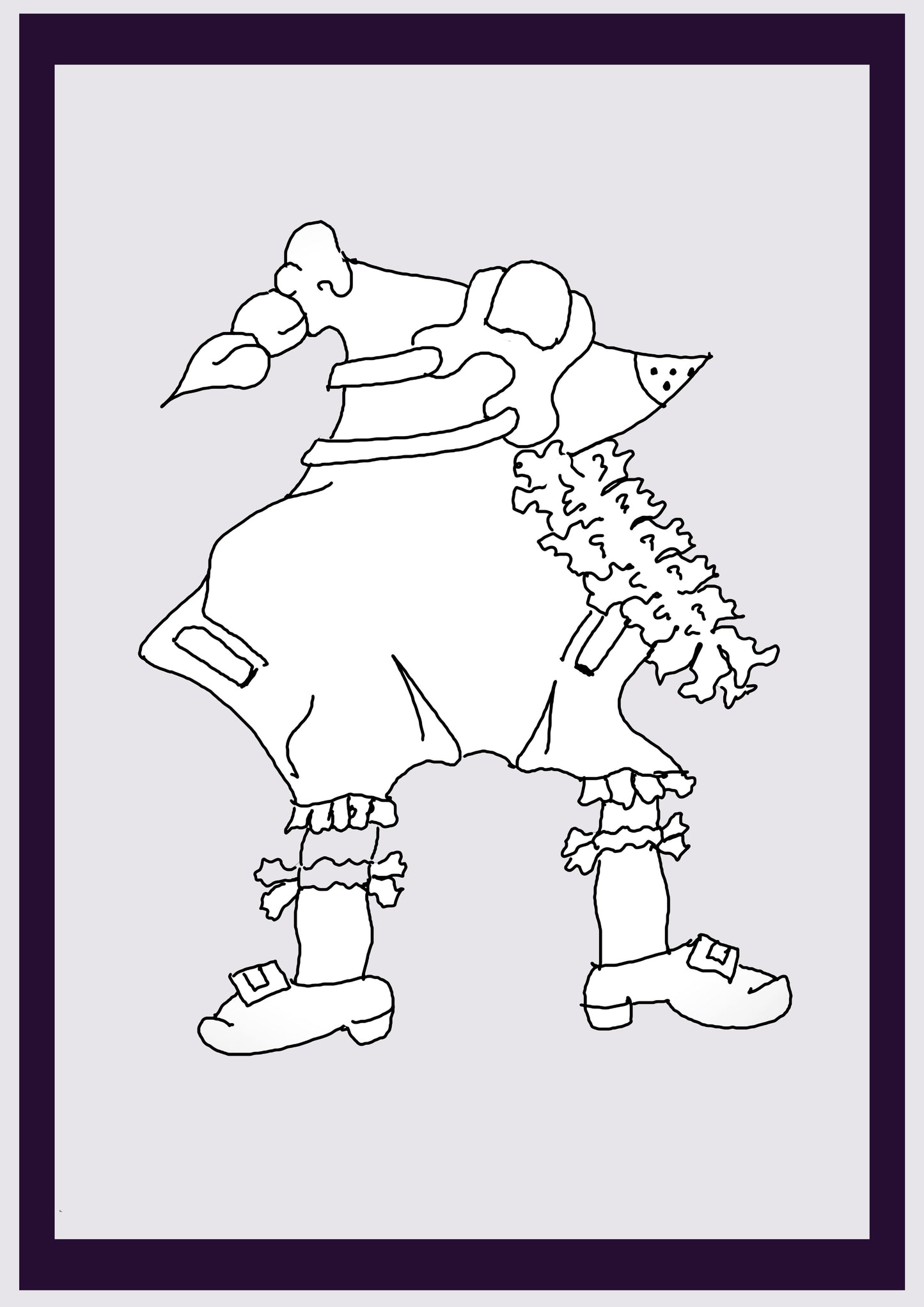 KAVALLERIER. Drucken. Offene Ausgabe. Erste Zeichnungen des Künstlers. Digital verkleinert. (Ref.Og. SOR067V01. Erste Zeichnungen. Stift auf Papier)