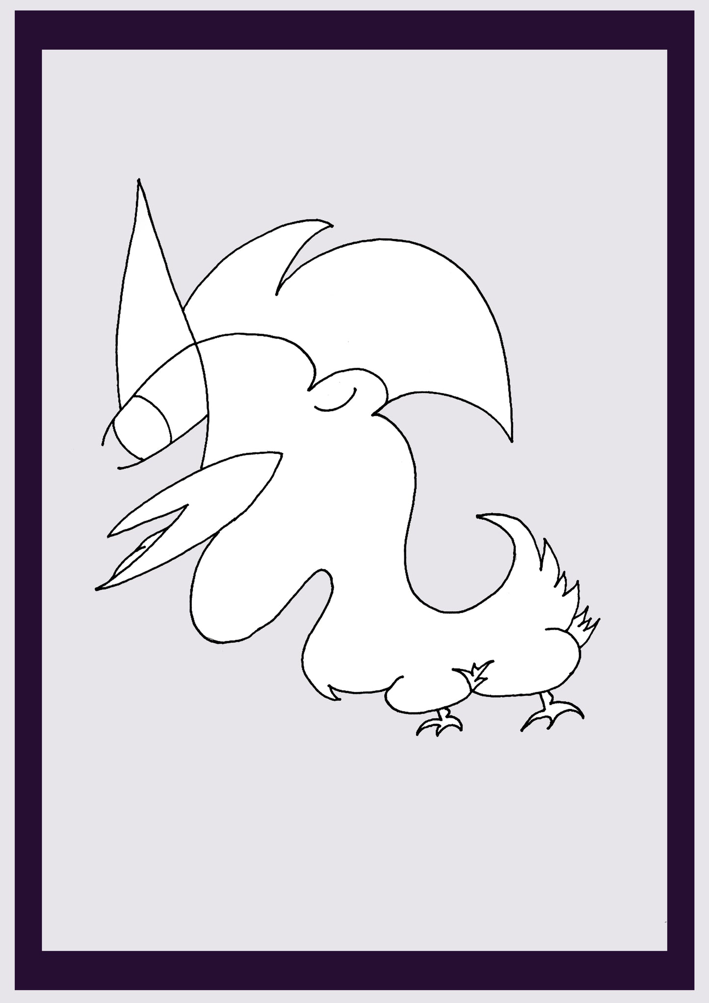 POUSSIN B. Imprimer. Édition ouverte. Premiers dessins de l'artiste. Redimensionné numériquement. (Réf.Og. SOR069V01. Premiers dessins. Stylo sur papier)