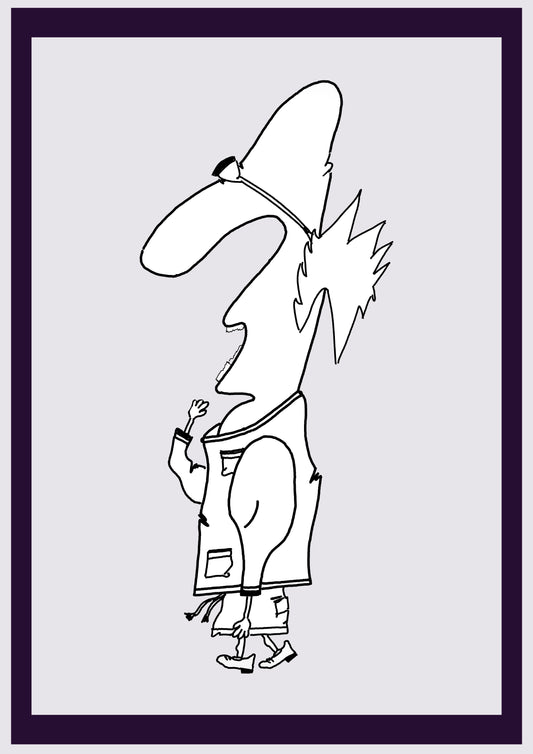 DOCTEUR BOO. Imprimer. Édition ouverte. Premiers dessins de l'artiste. Redimensionné numériquement. (Réf.Og. SOR076V01. Premiers dessins. Stylo sur papier)