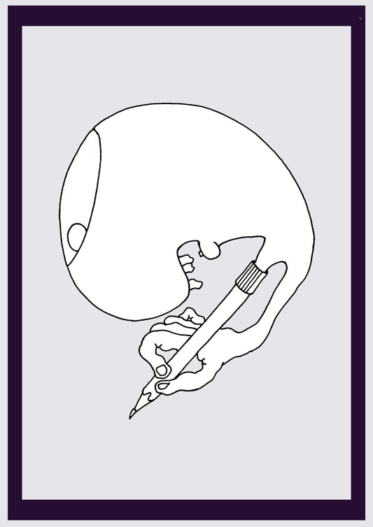 GOMME HOMME. Imprimer. Édition ouverte. Premiers dessins de l'artiste. Redimensionné numériquement. (Réf.Og. SOR080V01. Premiers dessins. Stylo sur papier)