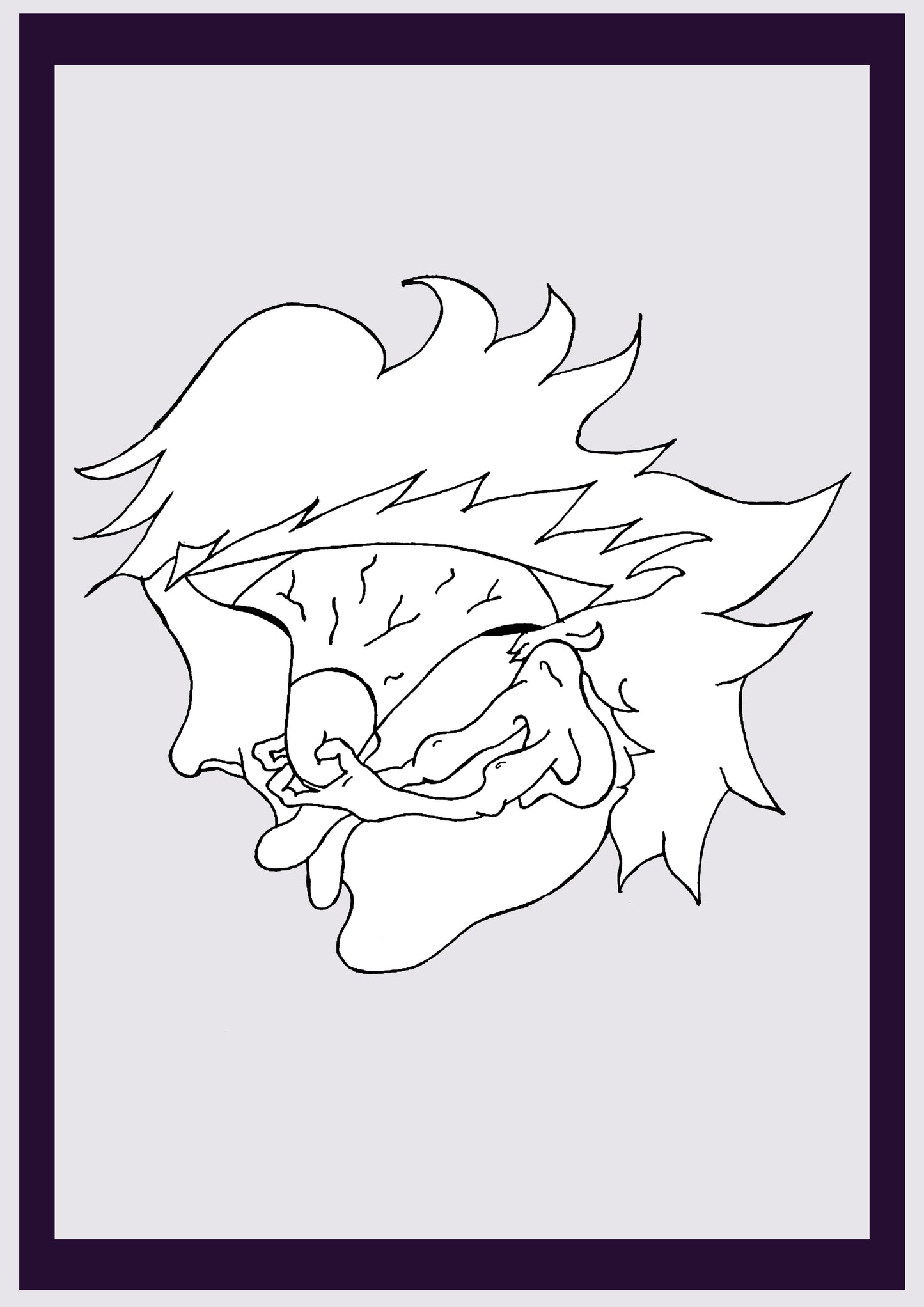 AUGE MÄDCHEN. Drucken. Offene Ausgabe. Erste Zeichnungen des Künstlers. Digital verkleinert. (Ref.Og. SOR081V01. Erste Zeichnungen. Stift auf Papier)