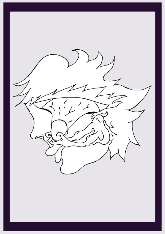 AUGE MÄDCHEN. Drucken. Offene Ausgabe. Erste Zeichnungen des Künstlers. Digital verkleinert. (Ref.Og. SOR081V01. Erste Zeichnungen. Stift auf Papier)