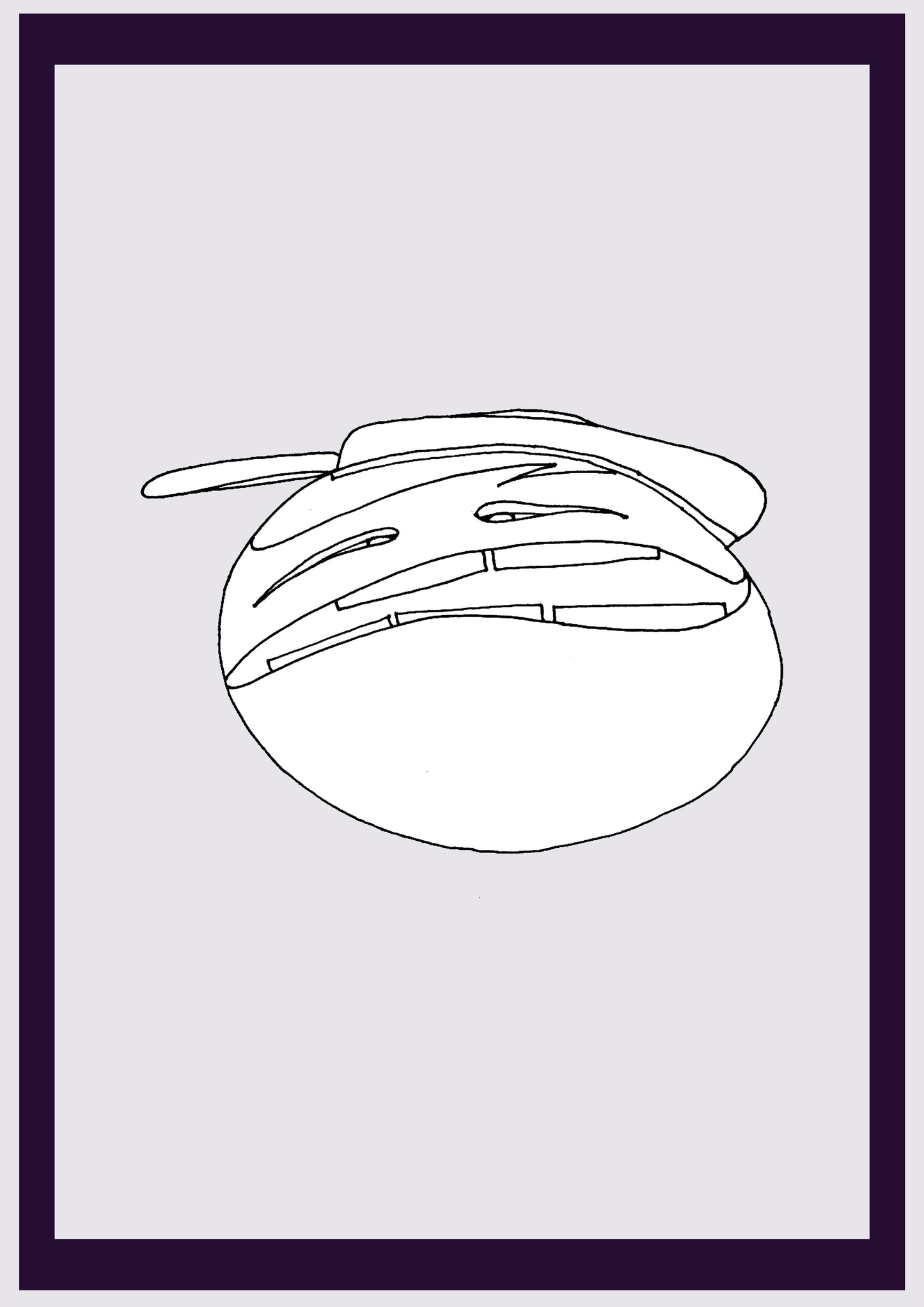 FLACHES GESICHT. Drucken. Offene Ausgabe. Erste Zeichnungen des Künstlers. Digital verkleinert. (Ref.Og. SOR083V01. Erste Zeichnungen. Stift auf Papier)