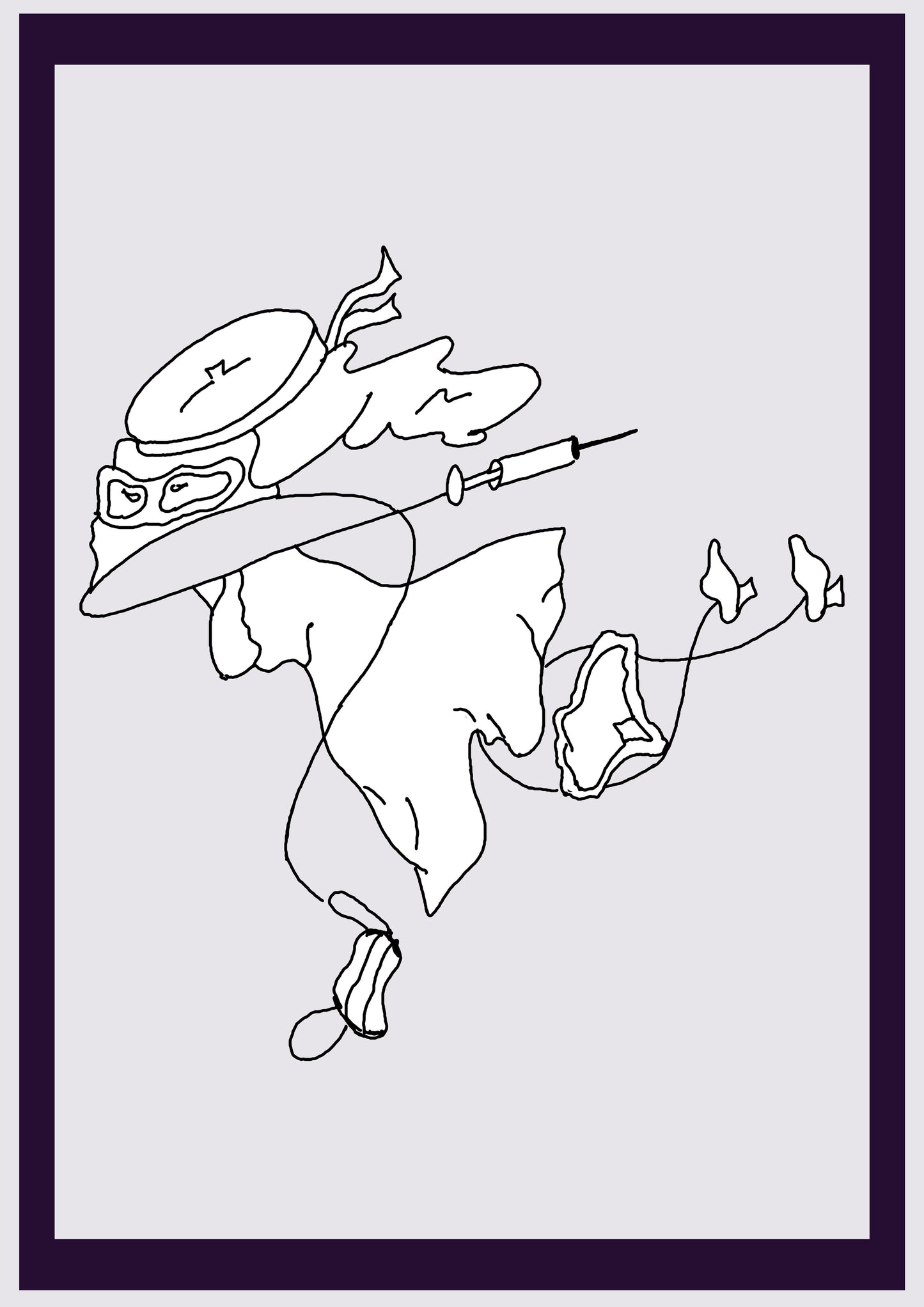 FRANZÖSISCHE KRANKENSCHWESTER. Drucken. Offene Ausgabe. Erste Zeichnungen des Künstlers. Digital verkleinert. (Ref.Og. SOR085V01. Erste Zeichnungen. Stift auf Papier)