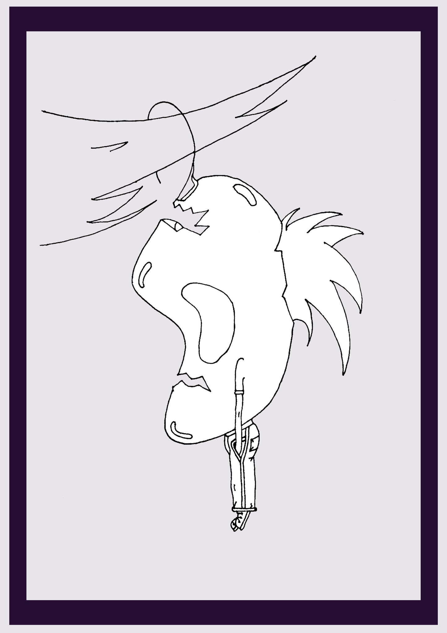 GLOBE HOMME. Imprimer. Édition ouverte. Premiers dessins de l'artiste. Redimensionné numériquement. (Réf.Og. SOR086V01. Premiers dessins. Stylo sur papier)