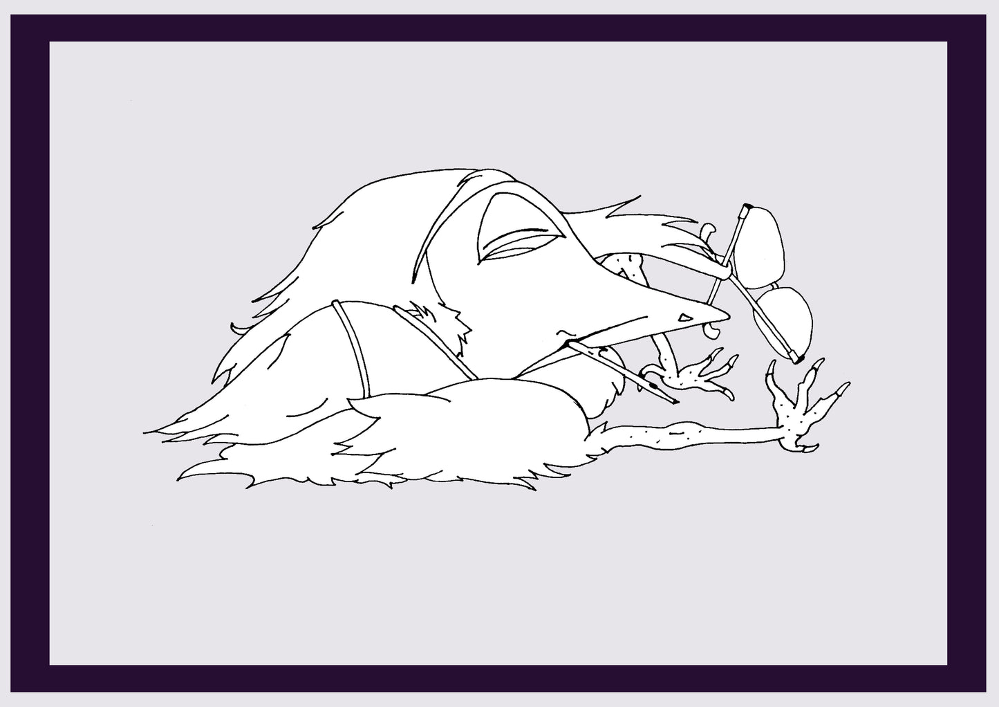 GOLDENES HUHN. Drucken. Offene Ausgabe. Erste Zeichnungen des Künstlers. Digital verkleinert. (Ref.Og. SOR087V01. Erste Zeichnungen. Stift auf Papier)