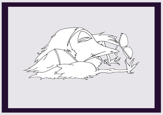 GOLDENES HUHN. Drucken. Offene Ausgabe. Erste Zeichnungen des Künstlers. Digital verkleinert. (Ref.Og. SOR087V01. Erste Zeichnungen. Stift auf Papier)