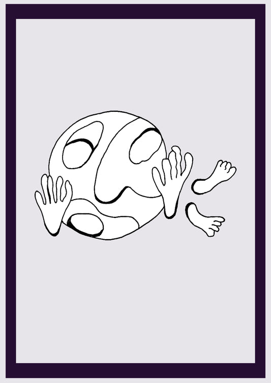 GLÜCKLICHE BLASE. Drucken. Offene Ausgabe. Erste Zeichnungen des Künstlers. Digital verkleinert. (Ref.Og. SOR088V01. Erste Zeichnungen. Feder auf Papier)