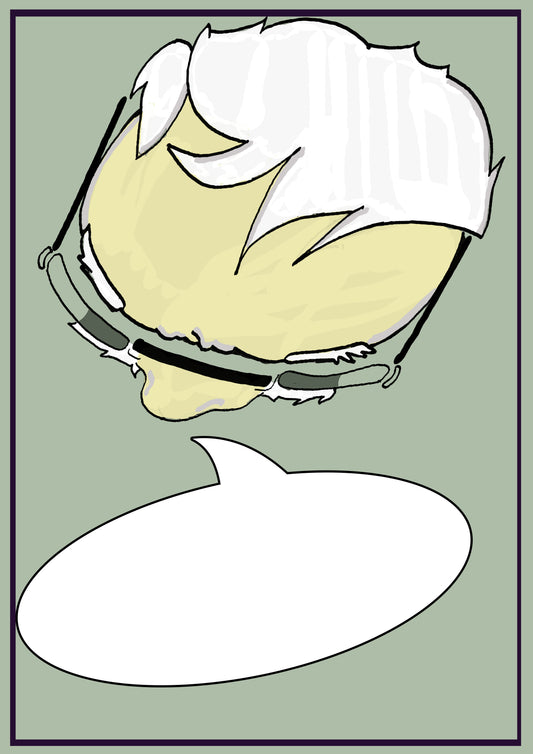 TÊTE AU-DESSUS. Imprimer. Édition ouverte. Illustration. (Réf.Og. SOR089V01. Premiers dessins. Stylo sur papier)