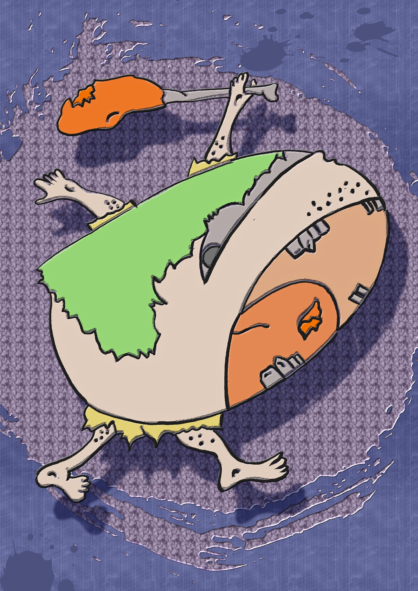 MENSCHLICHES WESEN. Drucken. Offene Ausgabe. Digital remastert. (Ref.Og. SOR052V01. Erste Zeichnungen. Stift auf Papier)