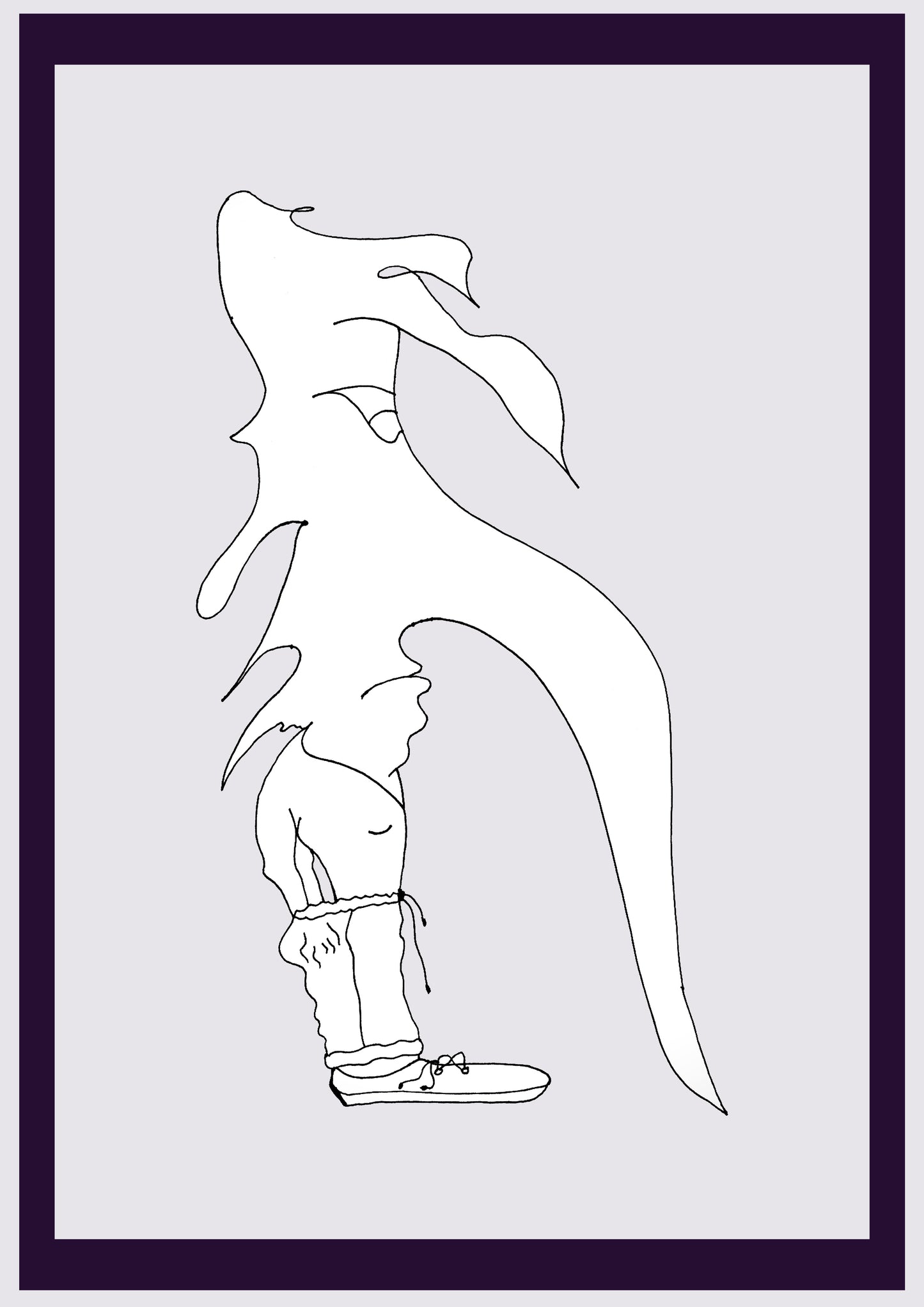 LONG NEZ. Imprimer. Édition ouverte. Premiers dessins de l'artiste. Redimensionné numériquement. (Réf.Og. SOR098V01. Premiers dessins. Stylo sur papier)