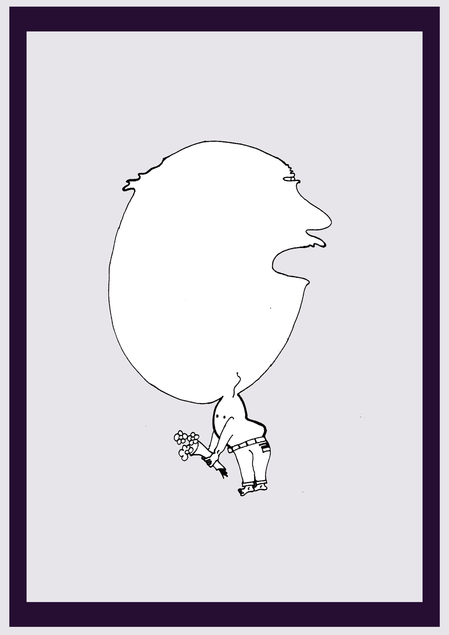 BLEU MÉLANCOLIQUE. Imprimer. Édition ouverte. Premiers dessins de l'artiste. Redimensionné numériquement. (Réf.Og. SOR102V01. Premiers dessins. Stylo sur papier)