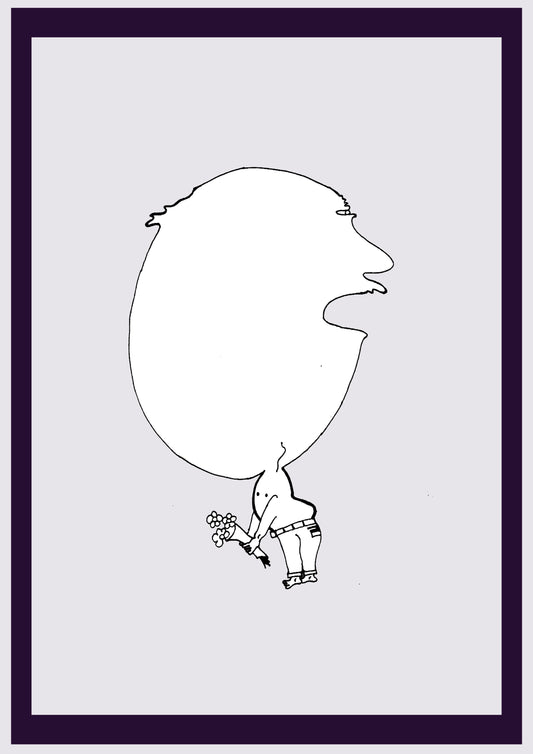 BLEU MÉLANCOLIQUE. Imprimer. Édition ouverte. Premiers dessins de l'artiste. Redimensionné numériquement. (Réf.Og. SOR102V01. Premiers dessins. Stylo sur papier)