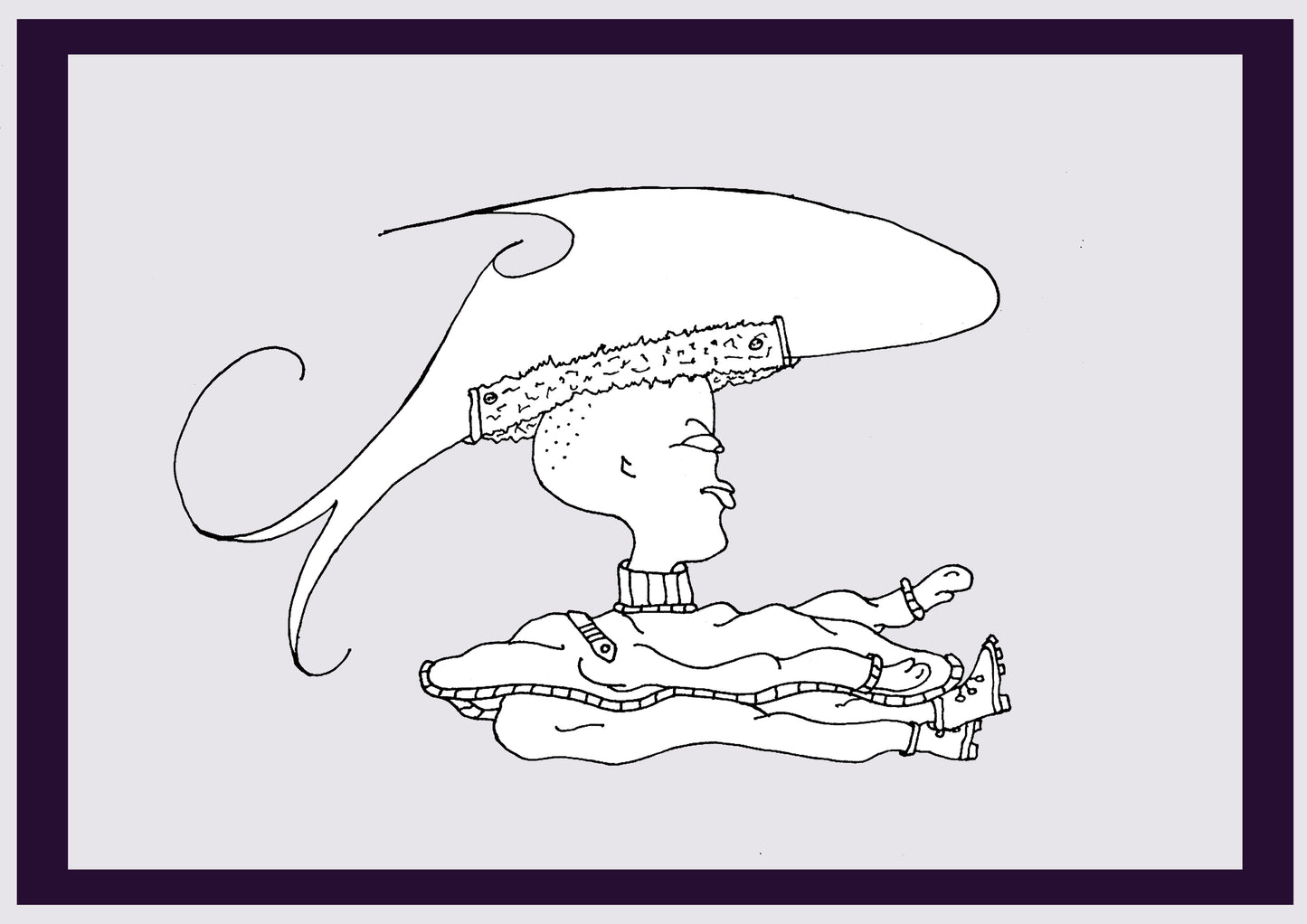 HOMME FONDANT. Imprimer. Édition ouverte. Premiers dessins de l'artiste. Redimensionné numériquement. (Réf.Og. SOR103V01. Premiers dessins. Stylo sur papier)