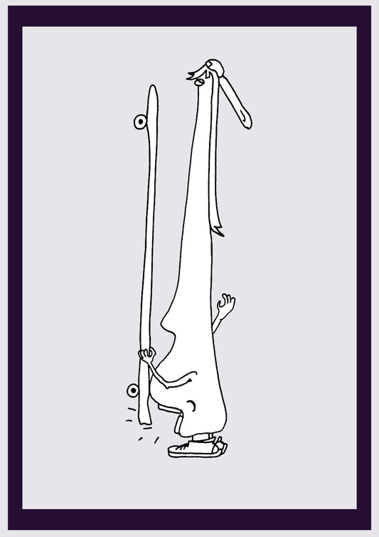 NEZ GARÇON. Imprimer. Édition ouverte. Premiers dessins de l'artiste. Redimensionné numériquement. (Réf.Og. SOR109V01. Premiers dessins. Stylo sur papier)