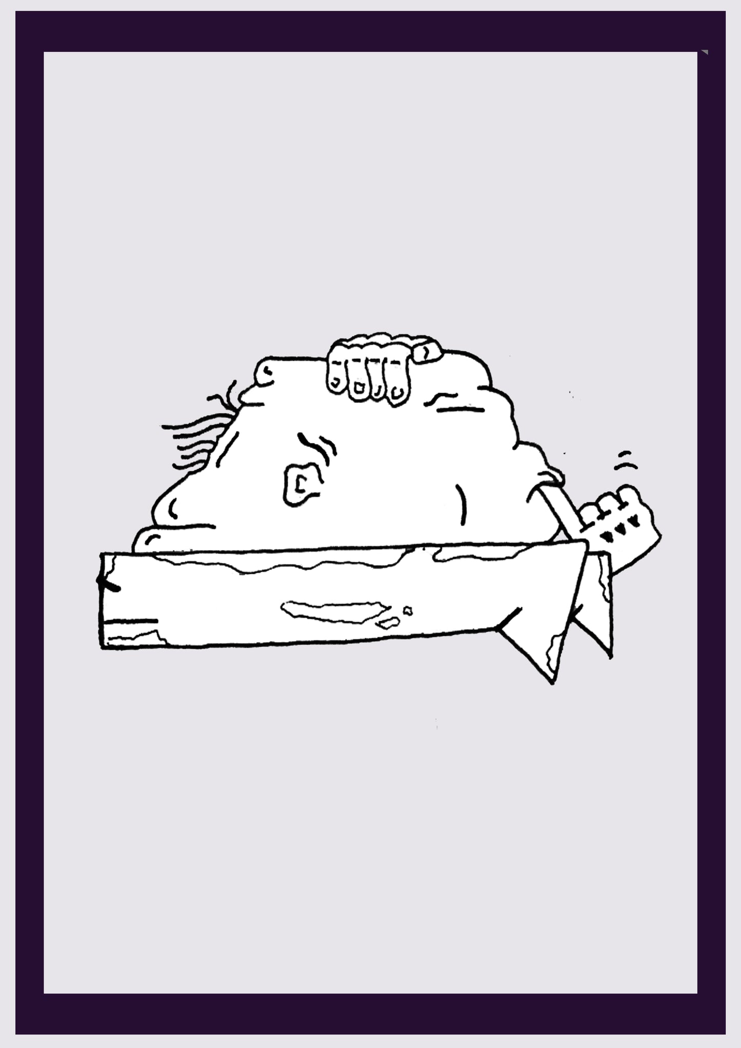 NOSE MAN. Print. Open edition. Artist's first drawings. Digitally resized. (Ref.Og. SOR032V01. First Drawings. Pen-on-paper)