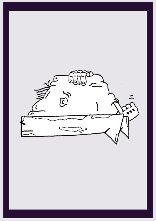 NEZ HOMME. Imprimer. Édition ouverte. Premiers dessins de l'artiste. Redimensionné numériquement. (Réf.Og. SOR032V01. Premiers dessins. Stylo sur papier)