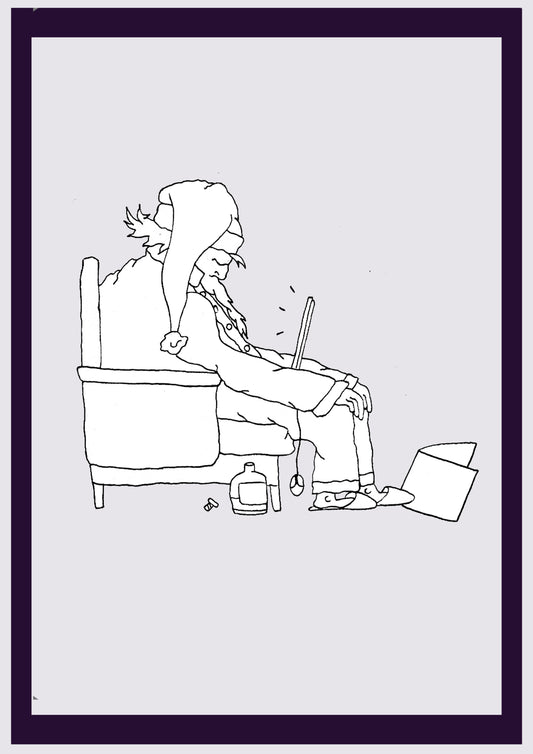 VIEIL HOMME DORMANT. Imprimer. Édition ouverte. Premiers dessins de l'artiste. Redimensionné numériquement. (Réf.Og. SOR033V01. Premiers dessins. Stylo sur papier)