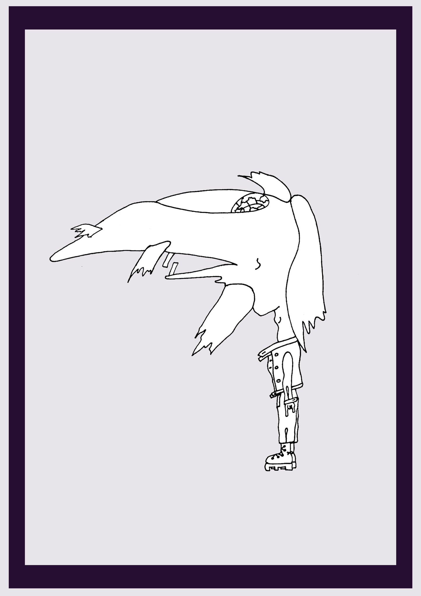 ROCK TYPE. Imprimer. Édition ouverte. Premiers dessins de l'artiste. Redimensionné numériquement. (Réf.Og. SOR118V01. Premiers dessins. Stylo sur papier)