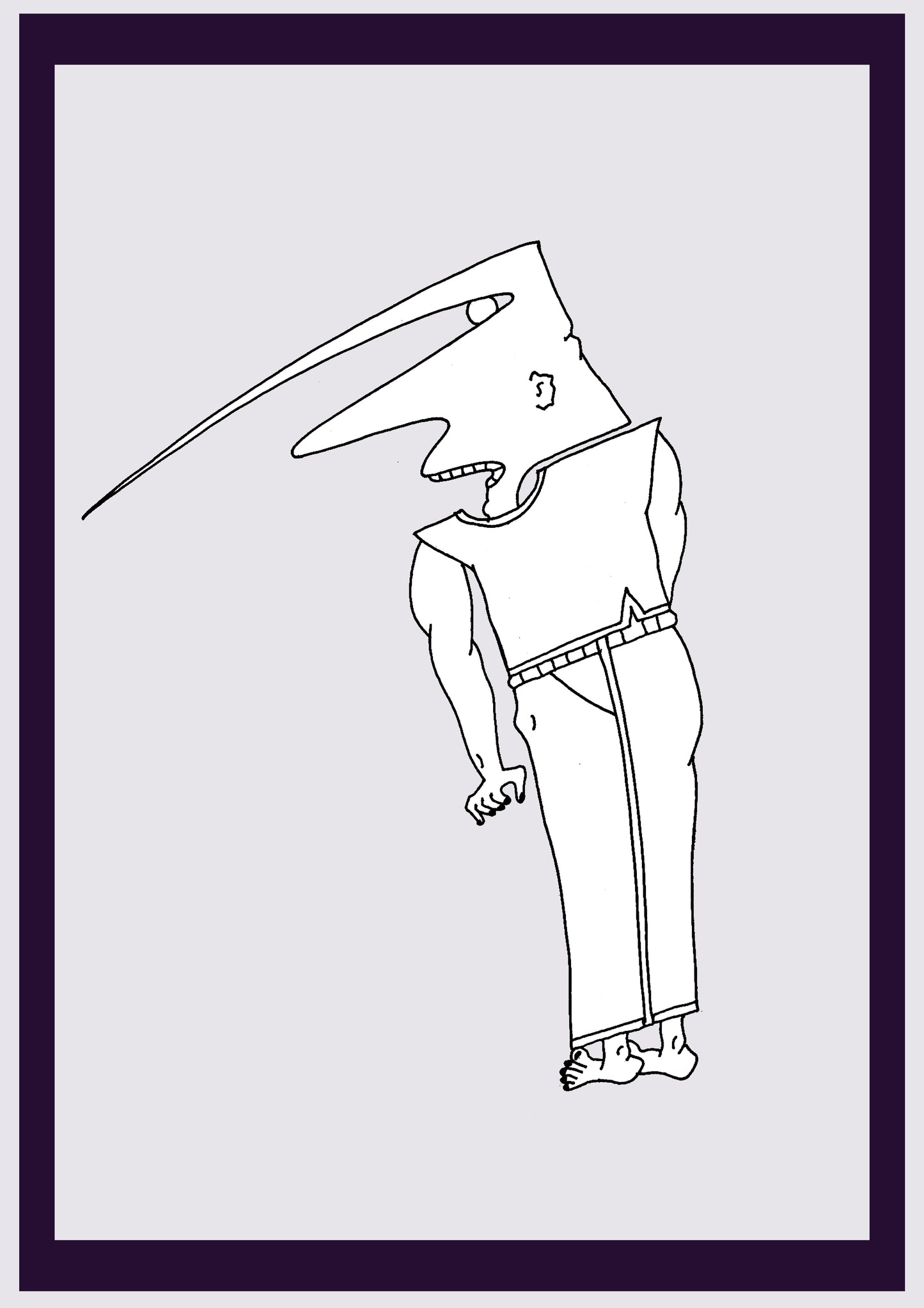 SCHARFER TYP. Drucken. Offene Ausgabe. Erste Zeichnungen des Künstlers. Digital verkleinert. (Ref.Og. SOR123V01. Erste Zeichnungen. Stift auf Papier)