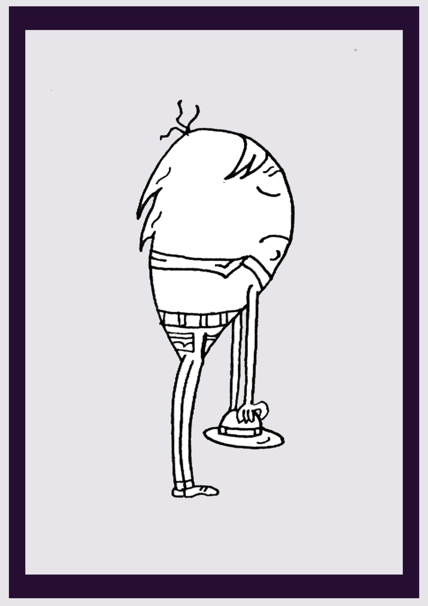 SORRY MAN. Print. Open edition. Artist's first drawings. Digitally resized. (Ref.Og. SOR042V01. First Drawings. Pen-on-paper)