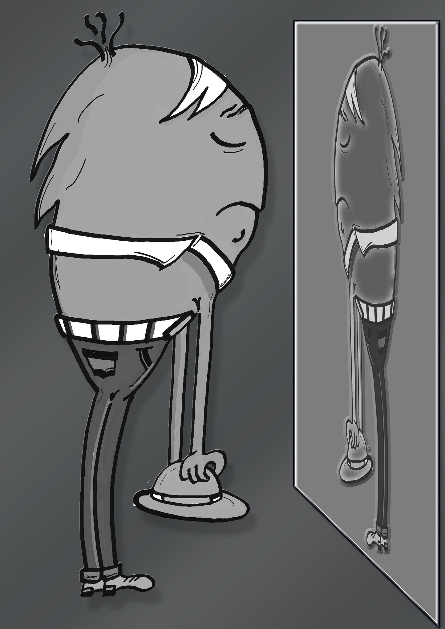 TUT MIR LEID, MANN. Drucken. Offene Ausgabe. Digital remastert. (Ref.Og. SOR042V01. Erste Zeichnungen. Stift auf Papier)