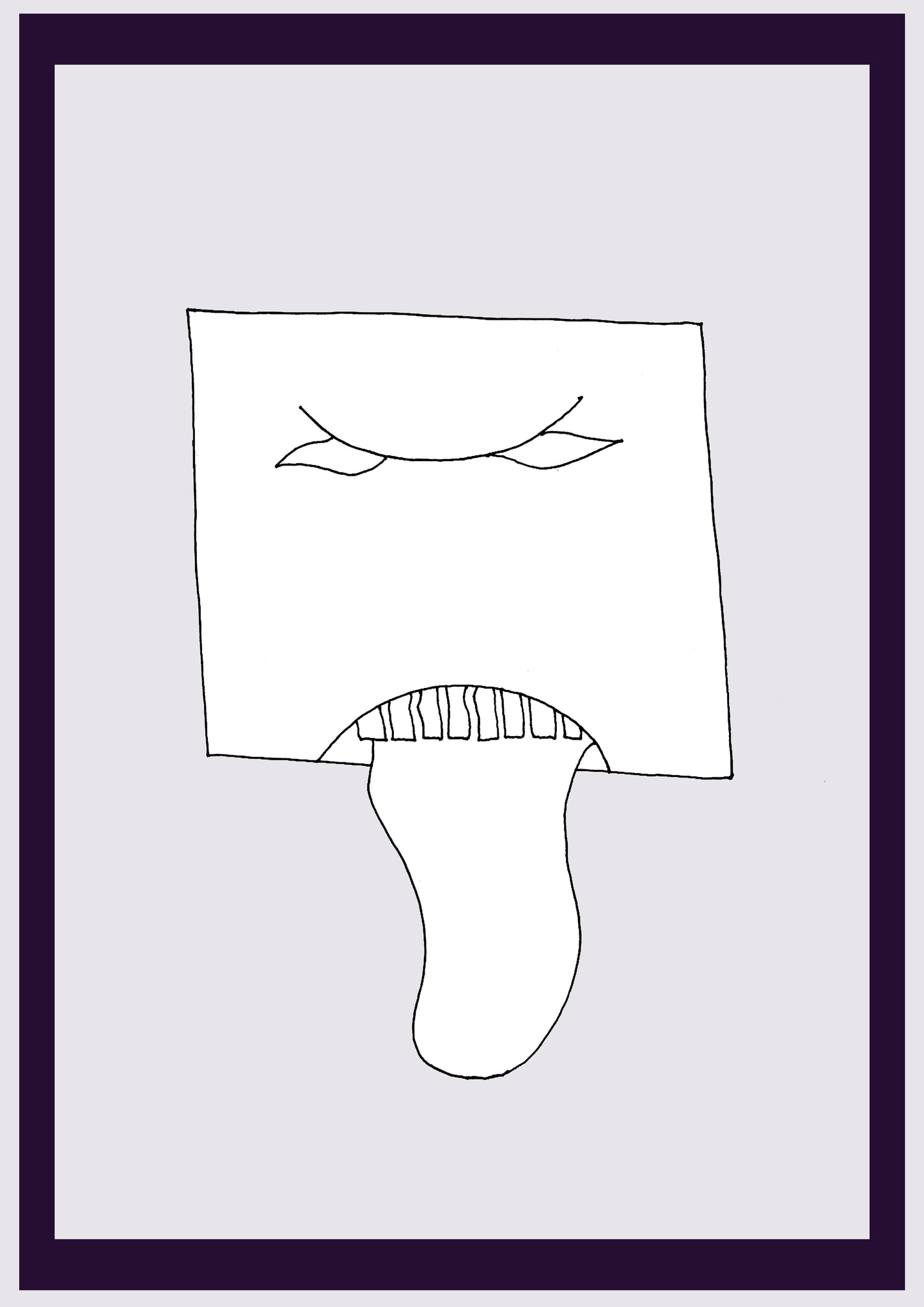 DROIT DE TIMBRE. Imprimer. Édition ouverte. Premiers dessins de l'artiste. Redimensionné numériquement. (Réf.Og. SOR132V01. Premiers dessins. Stylo sur papier)