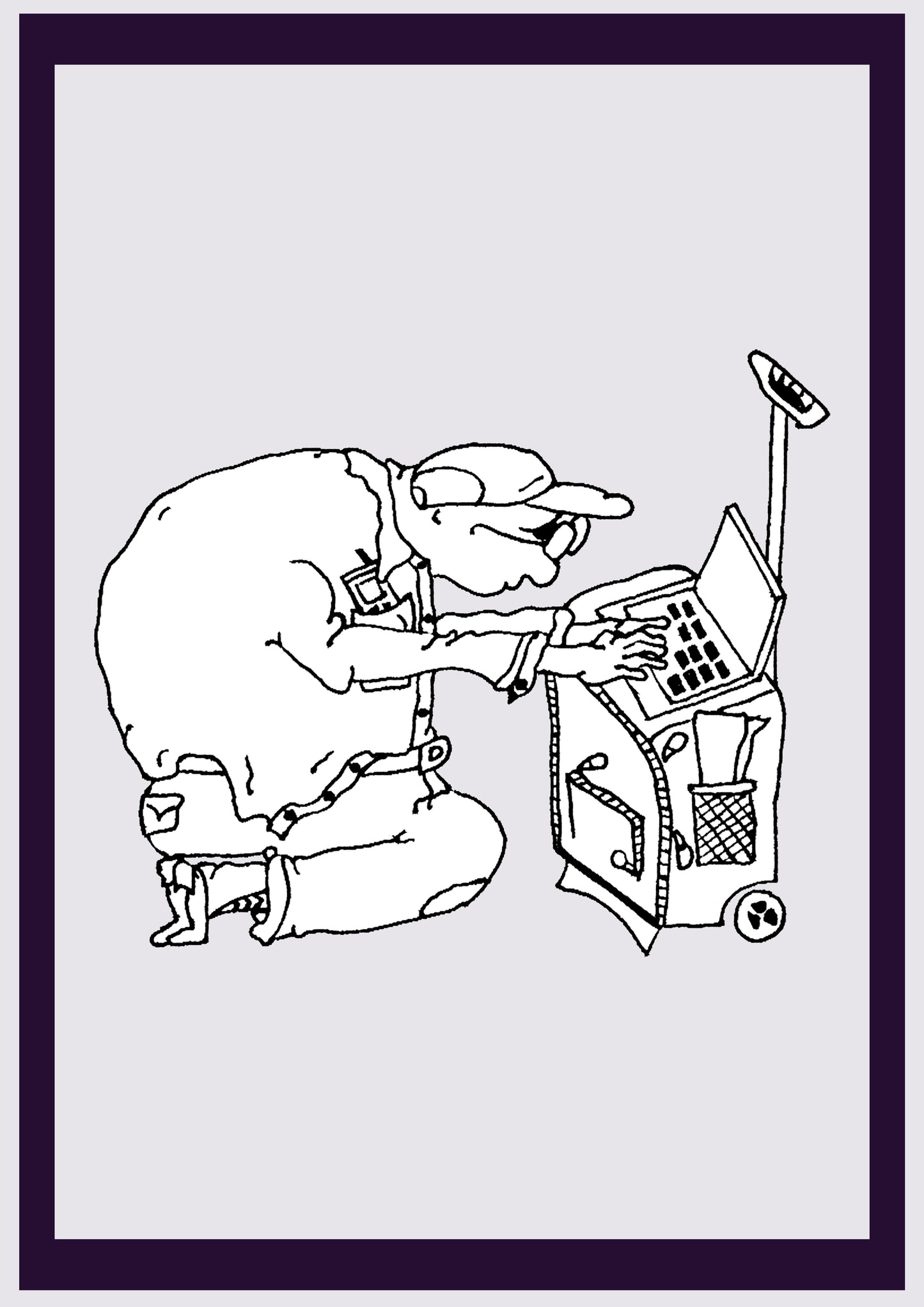 GARS TOURISTIQUE. Imprimer. Édition ouverte. Premiers dessins de l'artiste. Redimensionné numériquement. (Réf.Og. SOR139V01. Premiers dessins. Stylo sur papier)