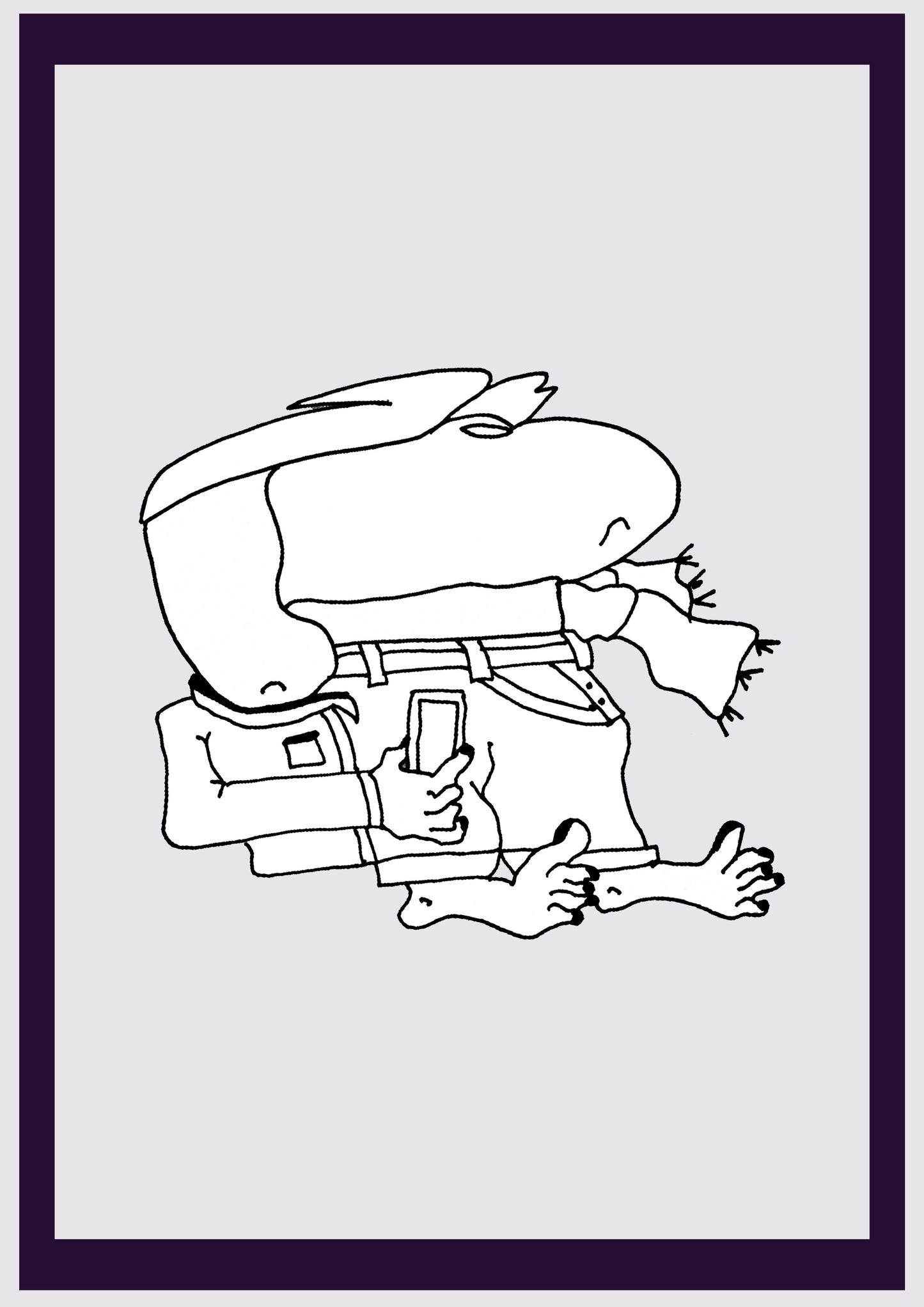 WINTERJUNGE. Drucken. Offene Ausgabe. Erste Zeichnungen des Künstlers. Digital verkleinert. (Ref.Og. SOR142V01. Erste Zeichnungen. Stift auf Papier)