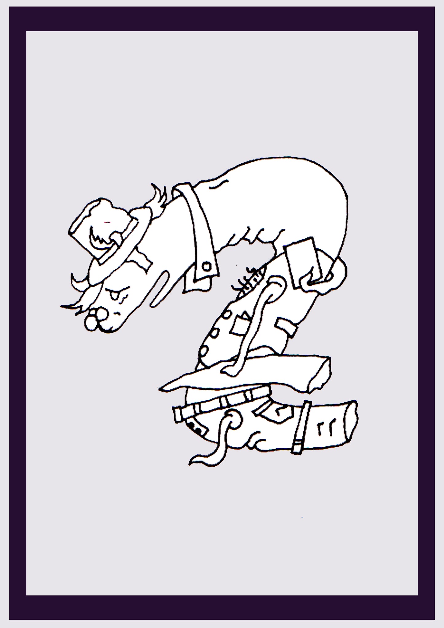 ZAUBERERMANN. Drucken. Offene Ausgabe. Erste Zeichnungen des Künstlers. Digital verkleinert. (Ref.Og. SOR056V01. Erste Zeichnungen. Stift auf Papier)