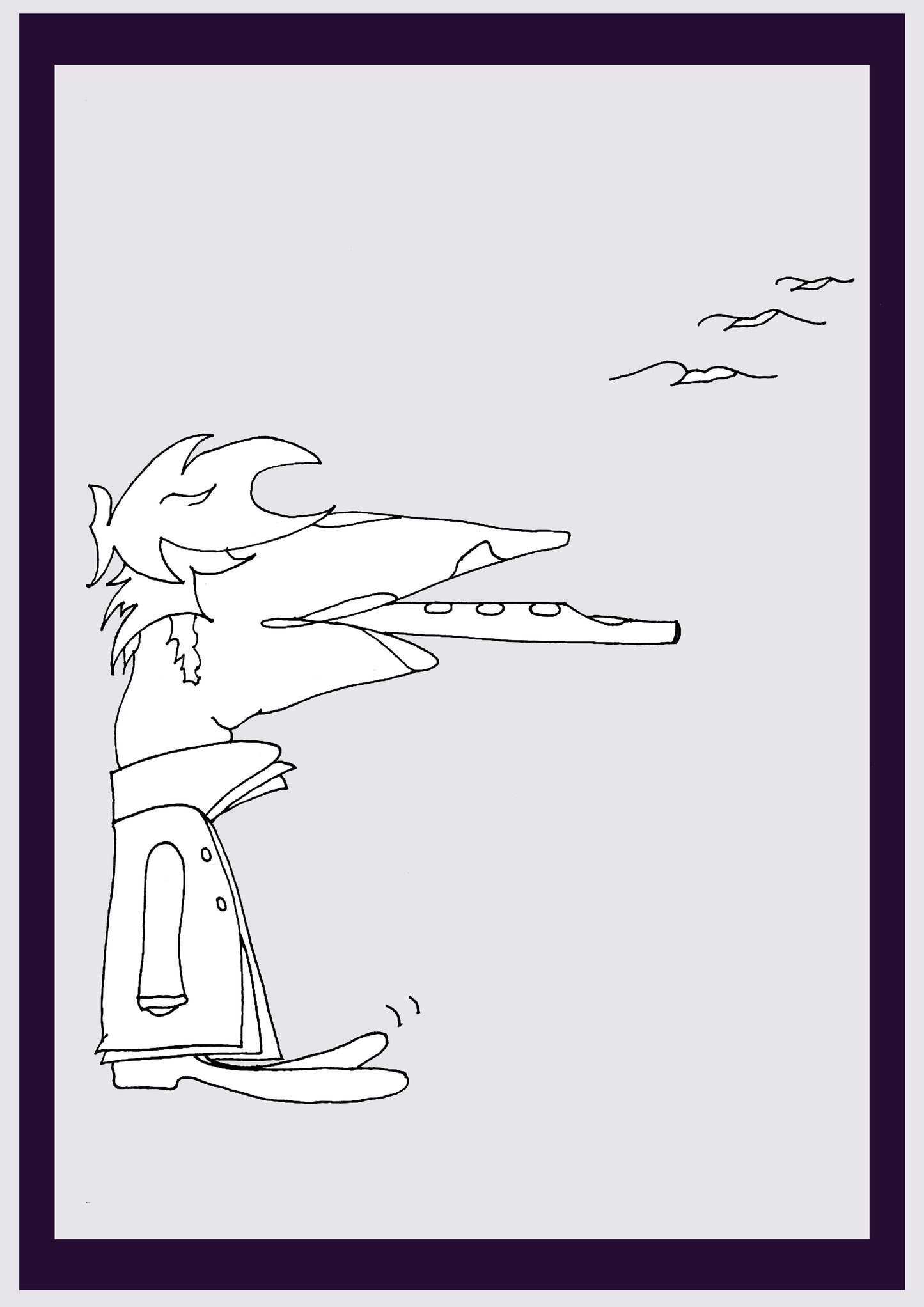 WOLF WHITSLE. Drucken. Offene Ausgabe. Erste Zeichnungen des Künstlers. Digital verkleinert. (Ref.Og. SOR144V01. Erste Zeichnungen. Stift auf Papier)