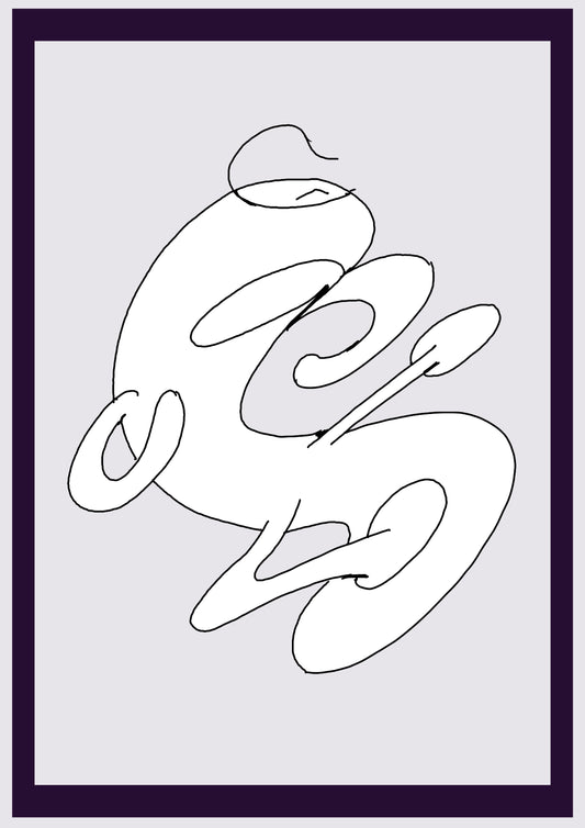 WURM FOO. Drucken. Offene Ausgabe. Erste Zeichnungen des Künstlers. Digital verkleinert. (Ref.Og. SOR145V01. Erste Zeichnungen. Stift auf Papier)